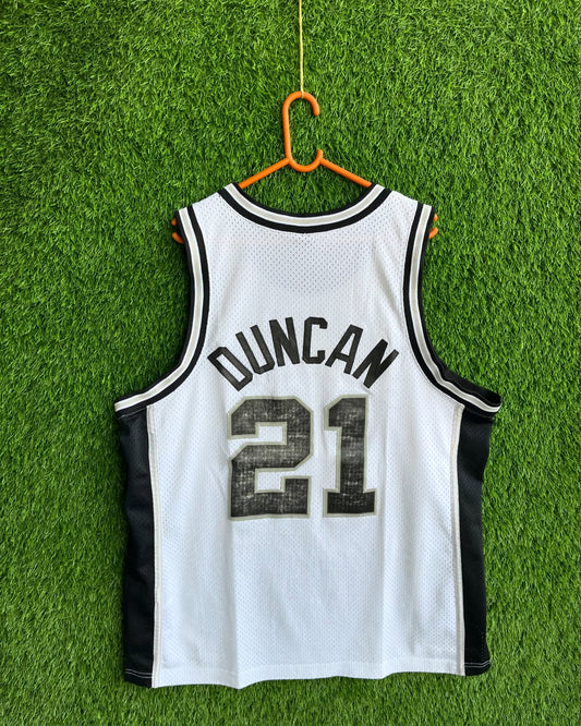 NBA SPURS Duncan 21 (Patchwork) (Oversized Sleeveless T shirt or Jersey Unisex)