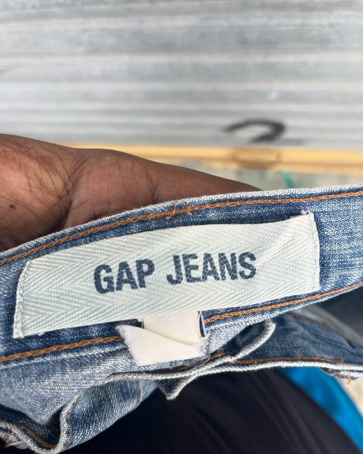 Gaps Jeans Knee length slit skirt