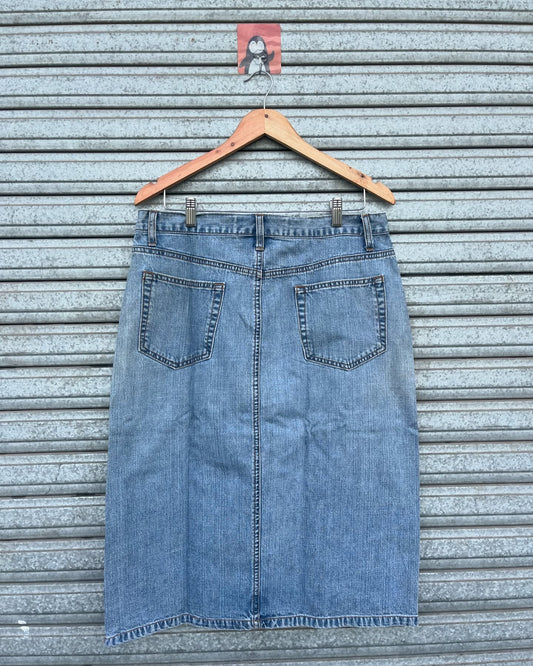 Gaps Jeans Knee length slit skirt