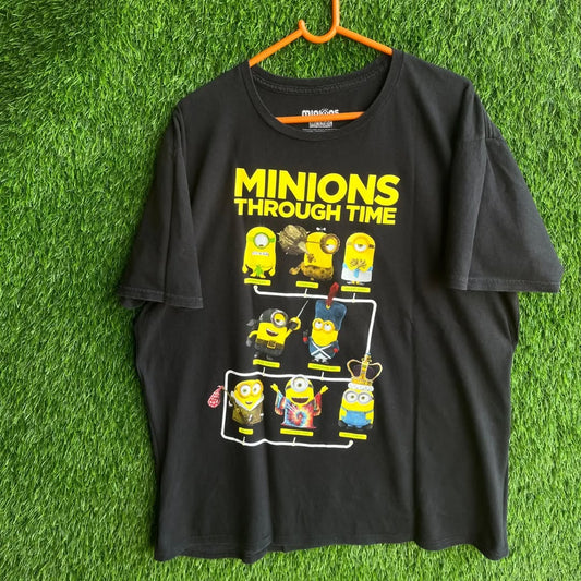 Oversized Minions Through Time T shirt (Oversized Half sleeve T Shirt or jersey unisex)