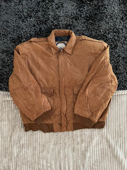 Paris Sport Club | Bomber Vintage Leather Jacket| Winterwear|Streetwear