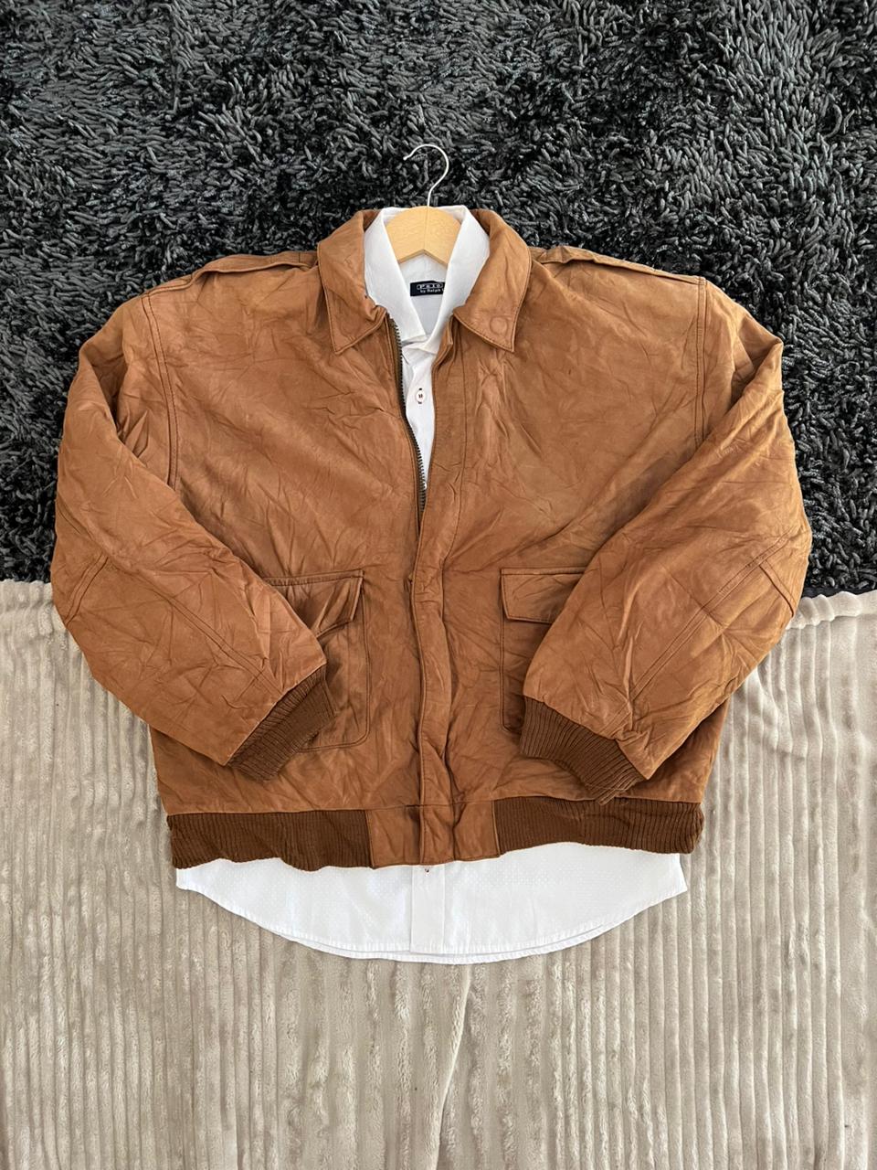 Paris Sport Club | Bomber Vintage Leather Jacket| Winterwear|Streetwear