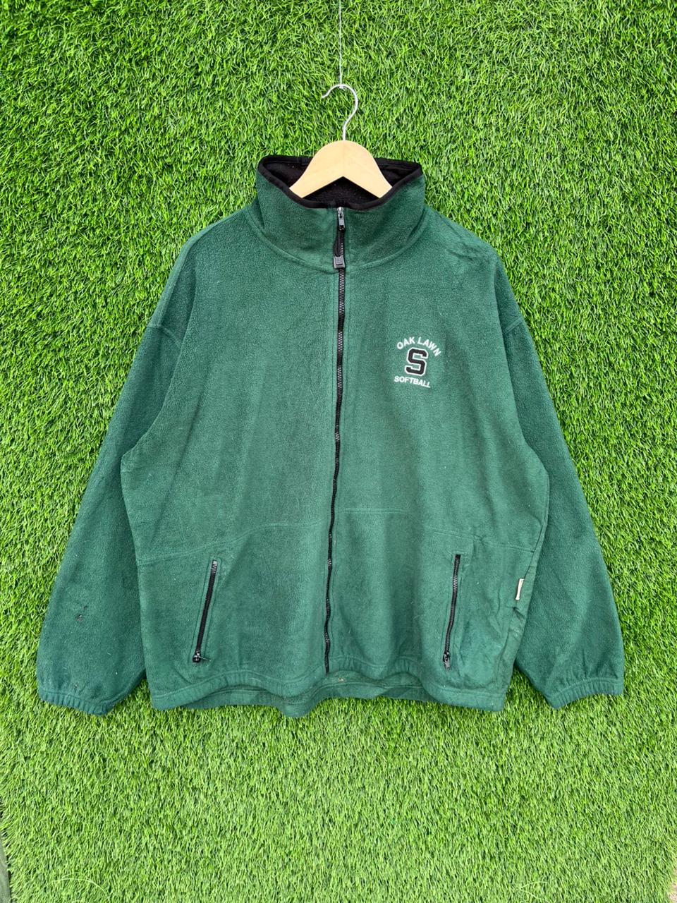 Oak lawn softball | Full frontal zipper | Fleece Jacket | Oversized Streetwear | Winterwear | Men Women | Cozy Fashion | Gym Fit | Online Shopping