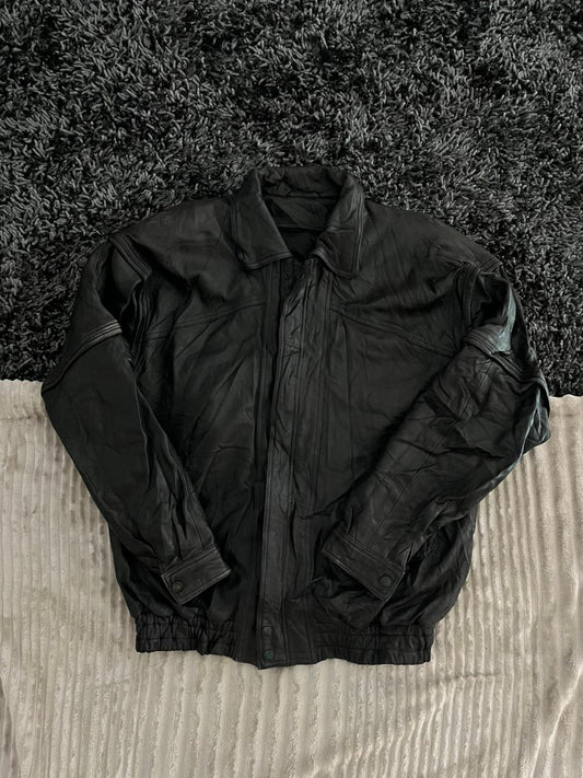Bomber leather jacket |Leather jacket | Winterwear|Streetwear