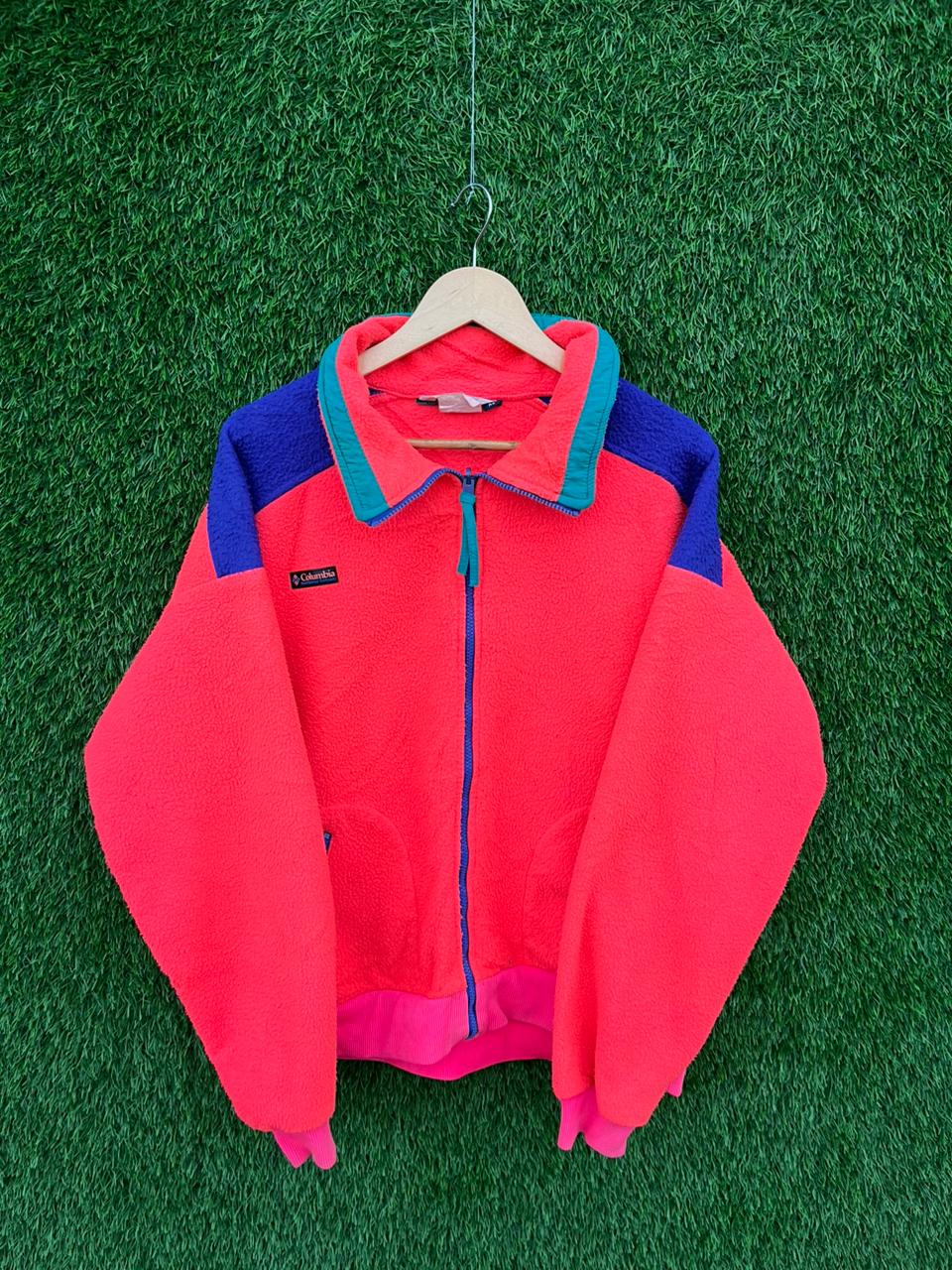 Columbia | Full frontal zipper | Fleece Jacket | Oversized Streetwear | Winterwear | Men Women | Cozy Fashion | Gym Fit | Online Shopping