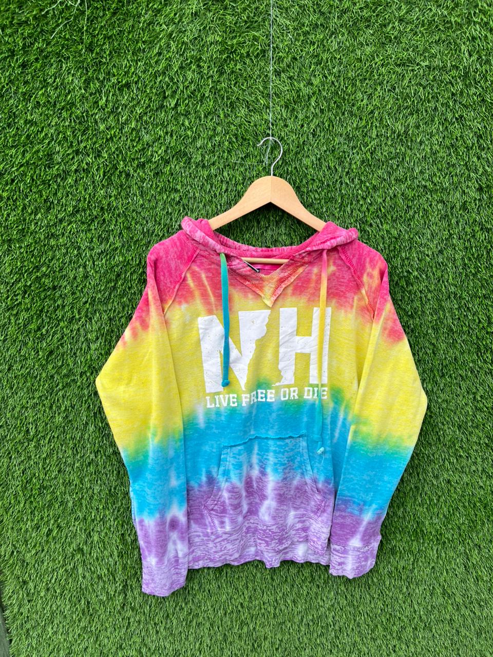 NH LIVE FREE OR DIE Vintage Hoodie || Unisex | Thrifted Streetwear |