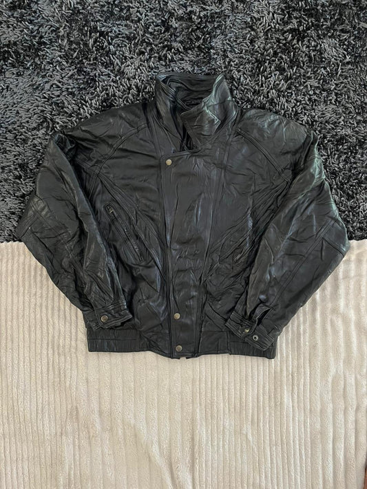 Bomber leather jacket |Leather jacket | Winterwear|Streetwear