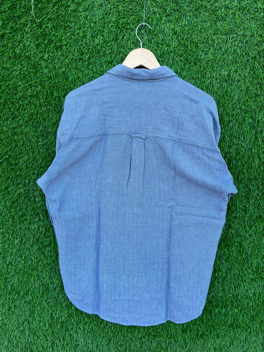 Structure blue Flannel Shirt for Men & Women | Oversized Checked Cotton Shirt | Winter Casual Wear India