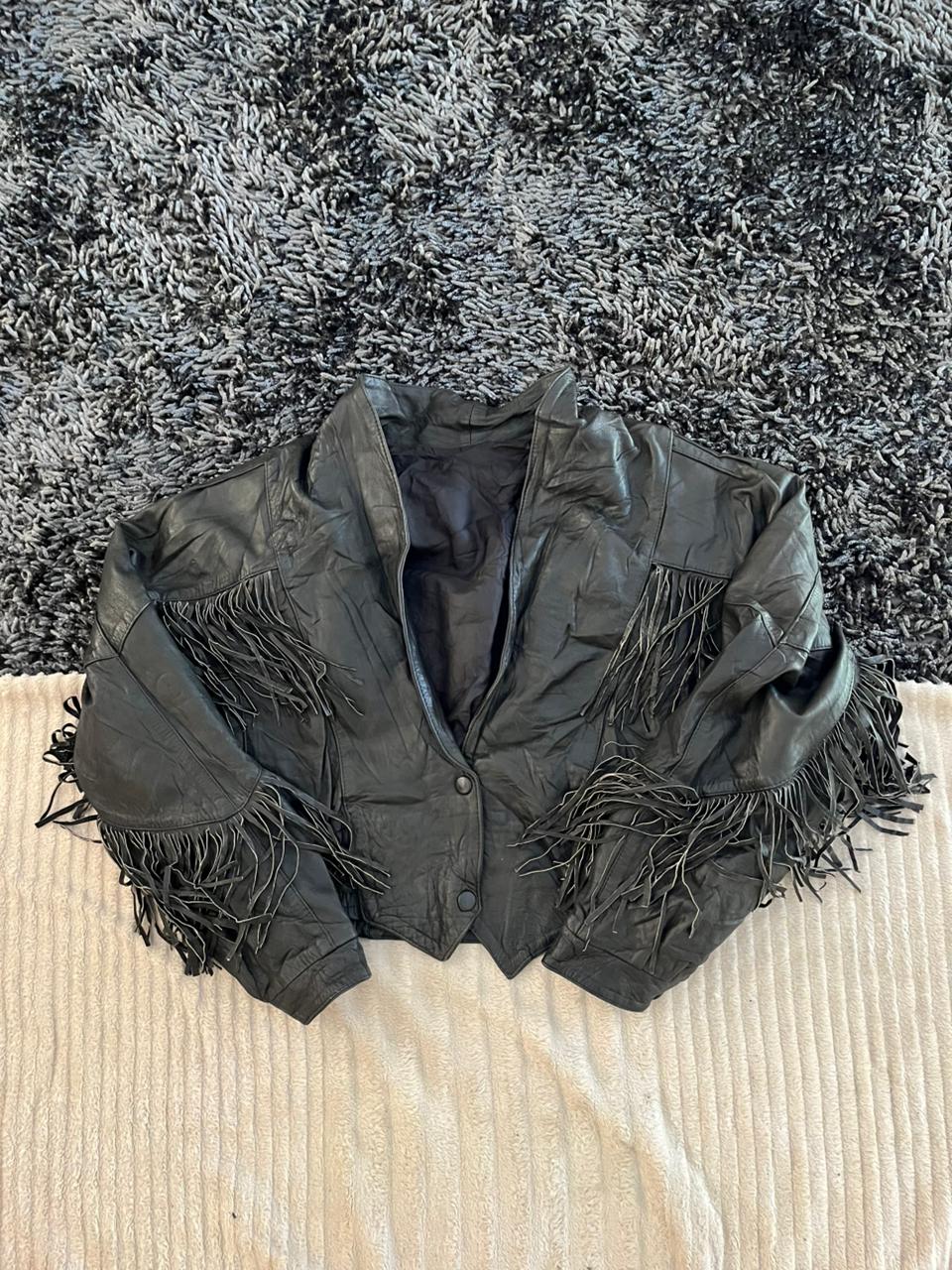 CROP FRINGED Leather jacket | Winterwear|Streetwear | Women leather jacket