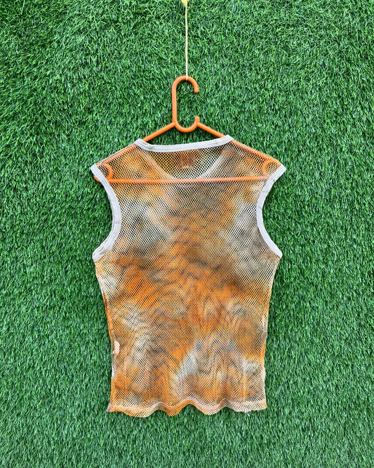 Sleeveless Mesh Jersey EXI Army (Oversized sleeveless T Shirt or jersey unisex)