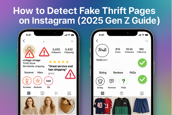 How to Detect Fake Thrift Pages on Instagram (2025 Gen Z Guide)