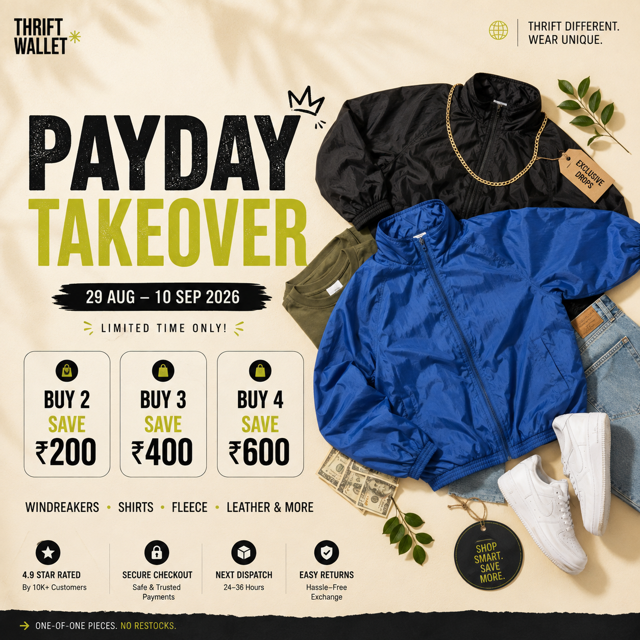Payday Takeover — Flat Lay Haul
