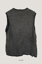 33 Degrees charcoal sweater vest back preview
