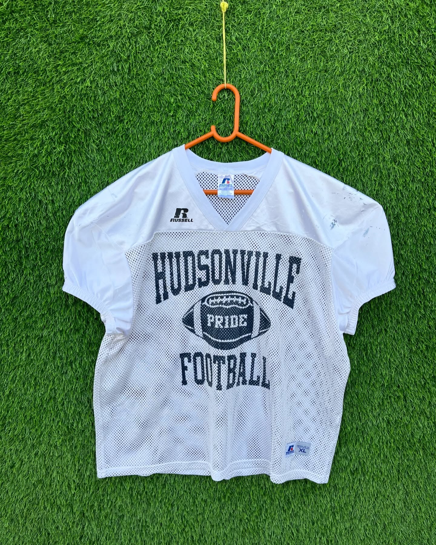 Cropped Mesh jersey Hudsonville Football (Oversized Half sleeve T Shirt or jersey unisex) - Thrift Wallet