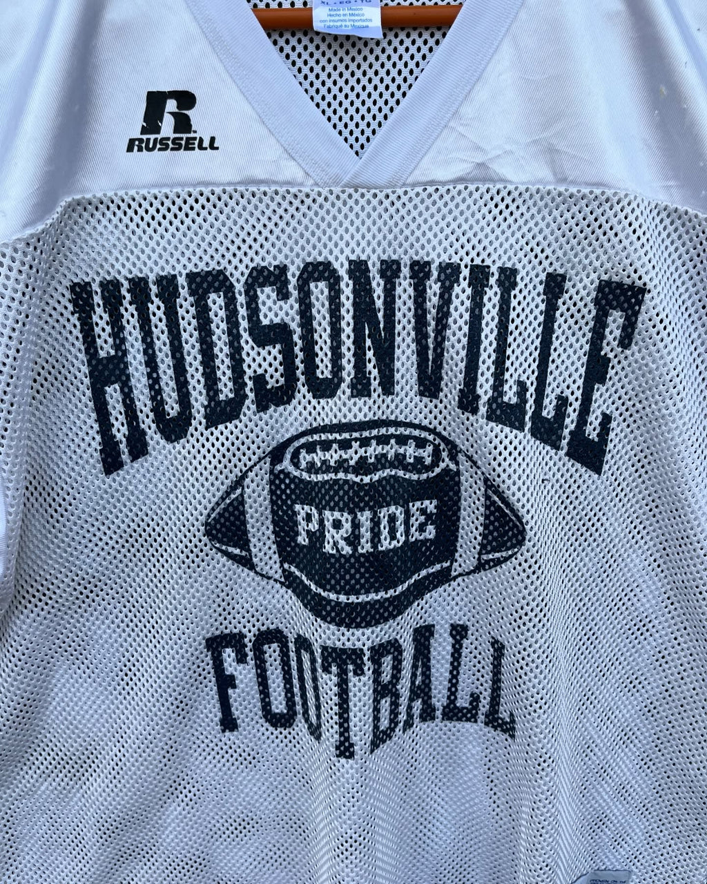 Cropped Mesh jersey Hudsonville Football (Oversized Half sleeve T Shirt or jersey unisex) - Thrift Wallet