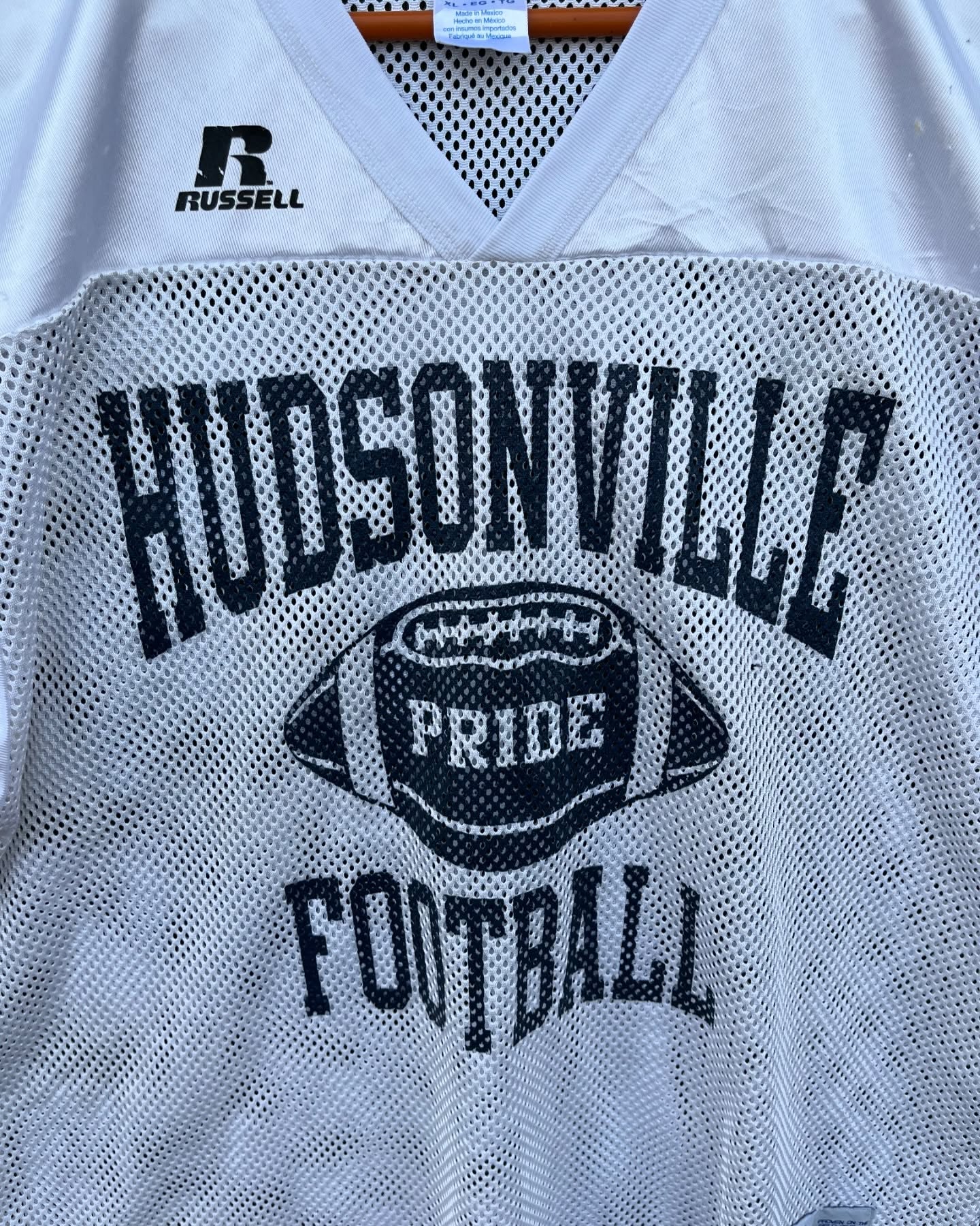 Cropped Mesh jersey Hudsonville Football (Oversized Half sleeve T Shirt or jersey unisex) - Thrift Wallet