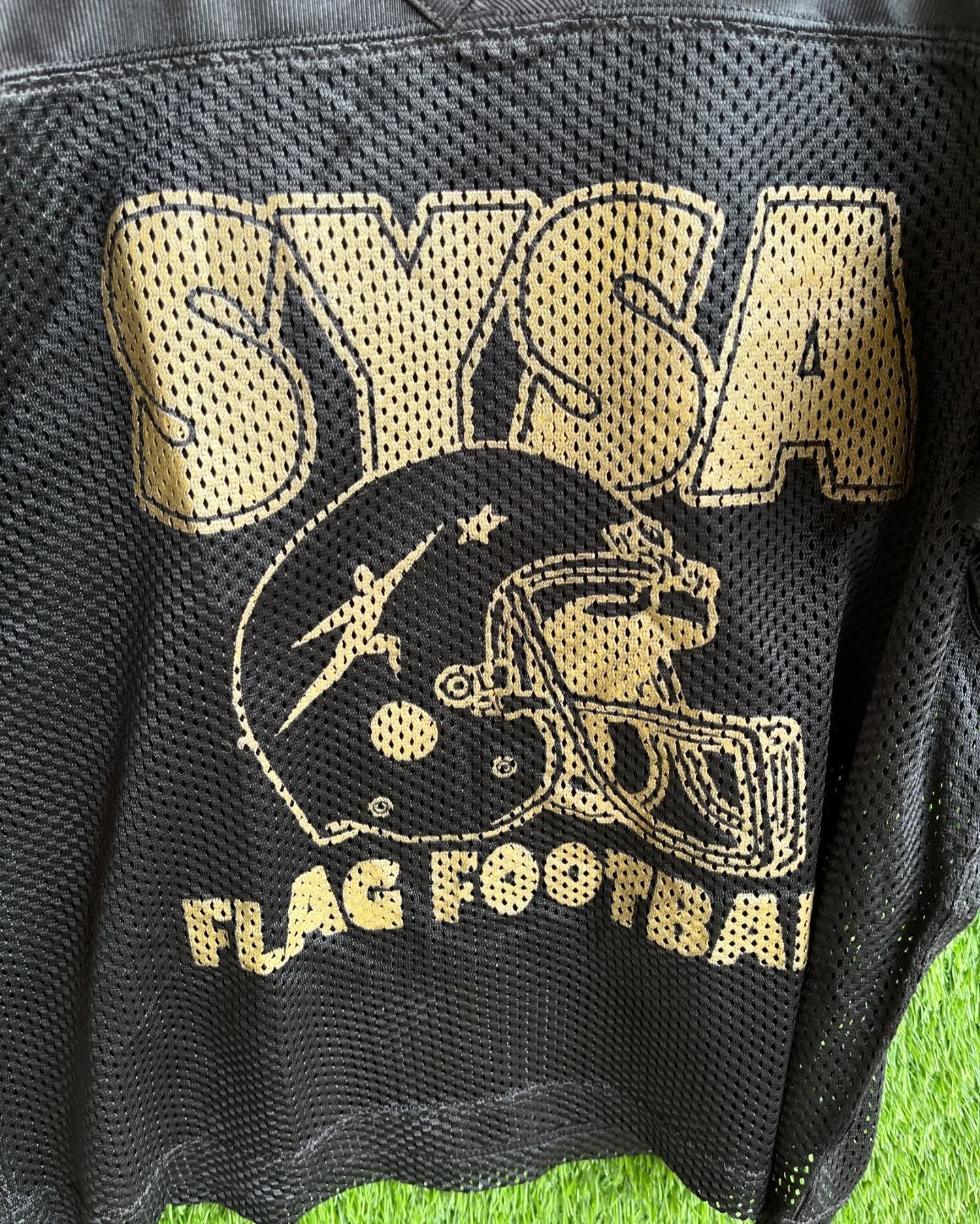 Cropped Mesh jersey SYSA FLAG (Oversized Half sleeve T Shirt or jersey unisex) - Thrift Wallet