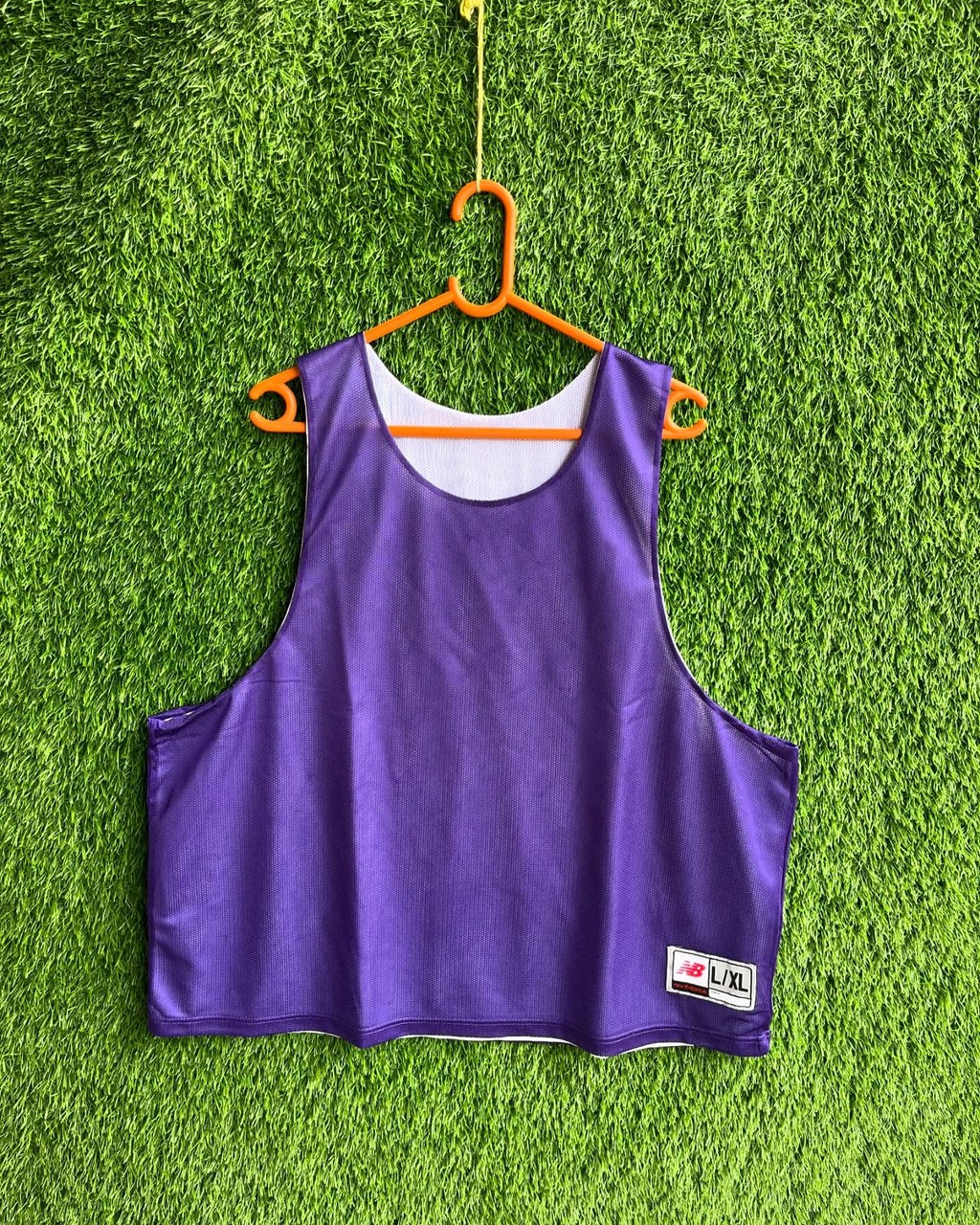 Reversible Sleeveless Jersey plain purple new balance(Oversized sleeveless T Shirt or jersey unisex) - Thrift Wallet