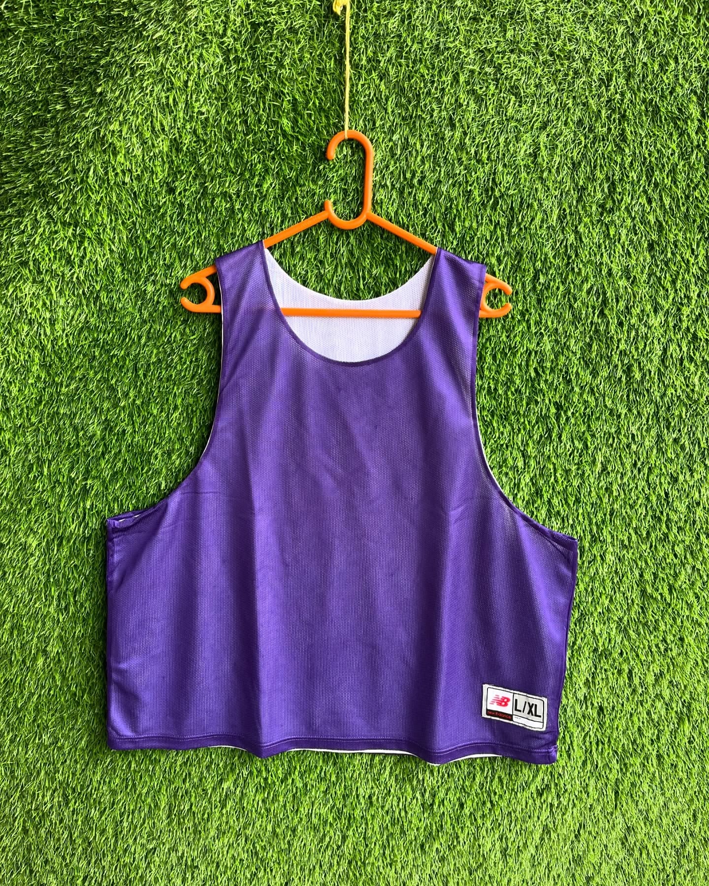 Reversible Sleeveless Jersey plain purple new balance(Oversized sleeveless T Shirt or jersey unisex) - Thrift Wallet