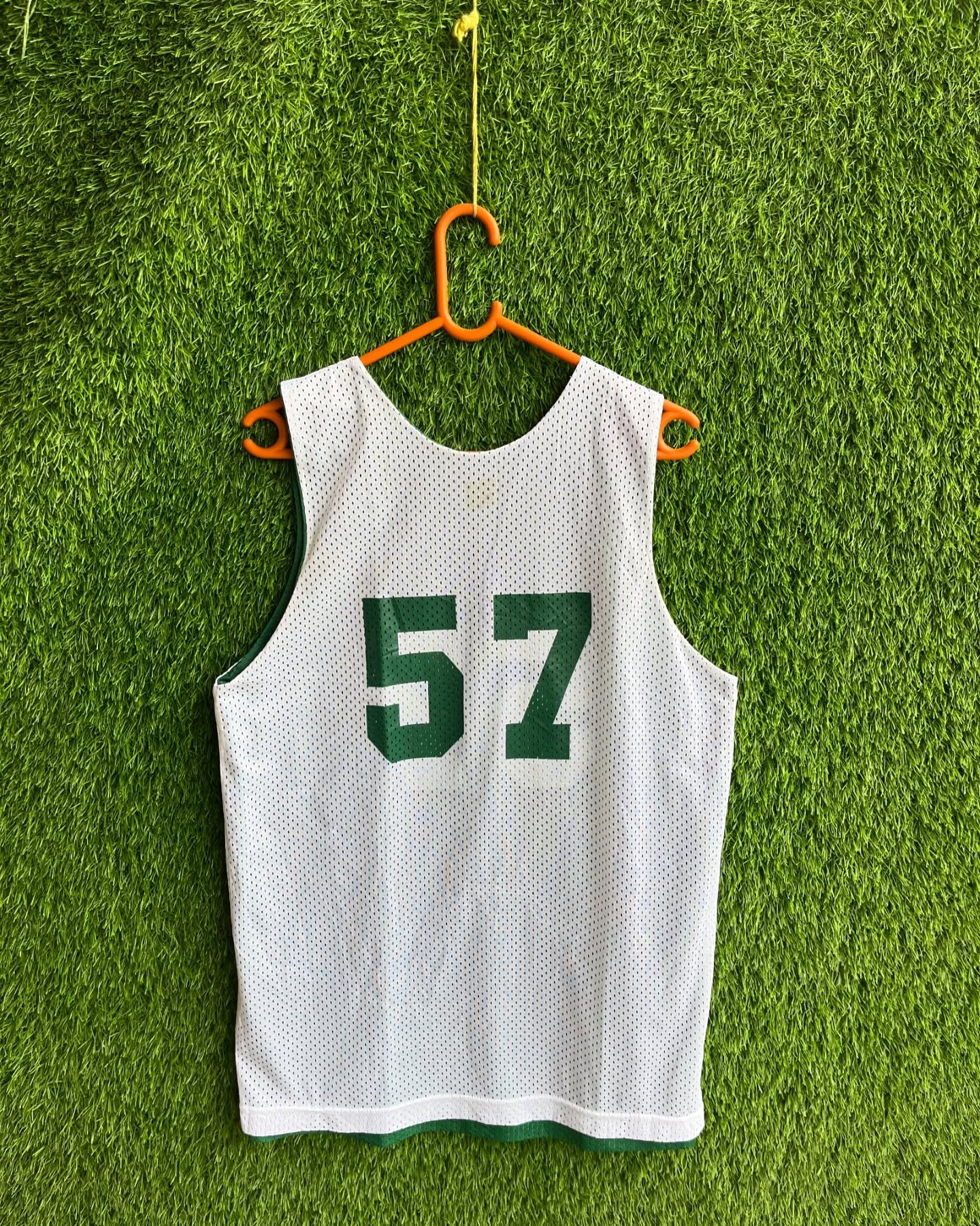 Reversible Sleeveless Jersey summer hoops 57 (Oversized sleeveless T Shirt or jersey unisex) - Thrift Wallet