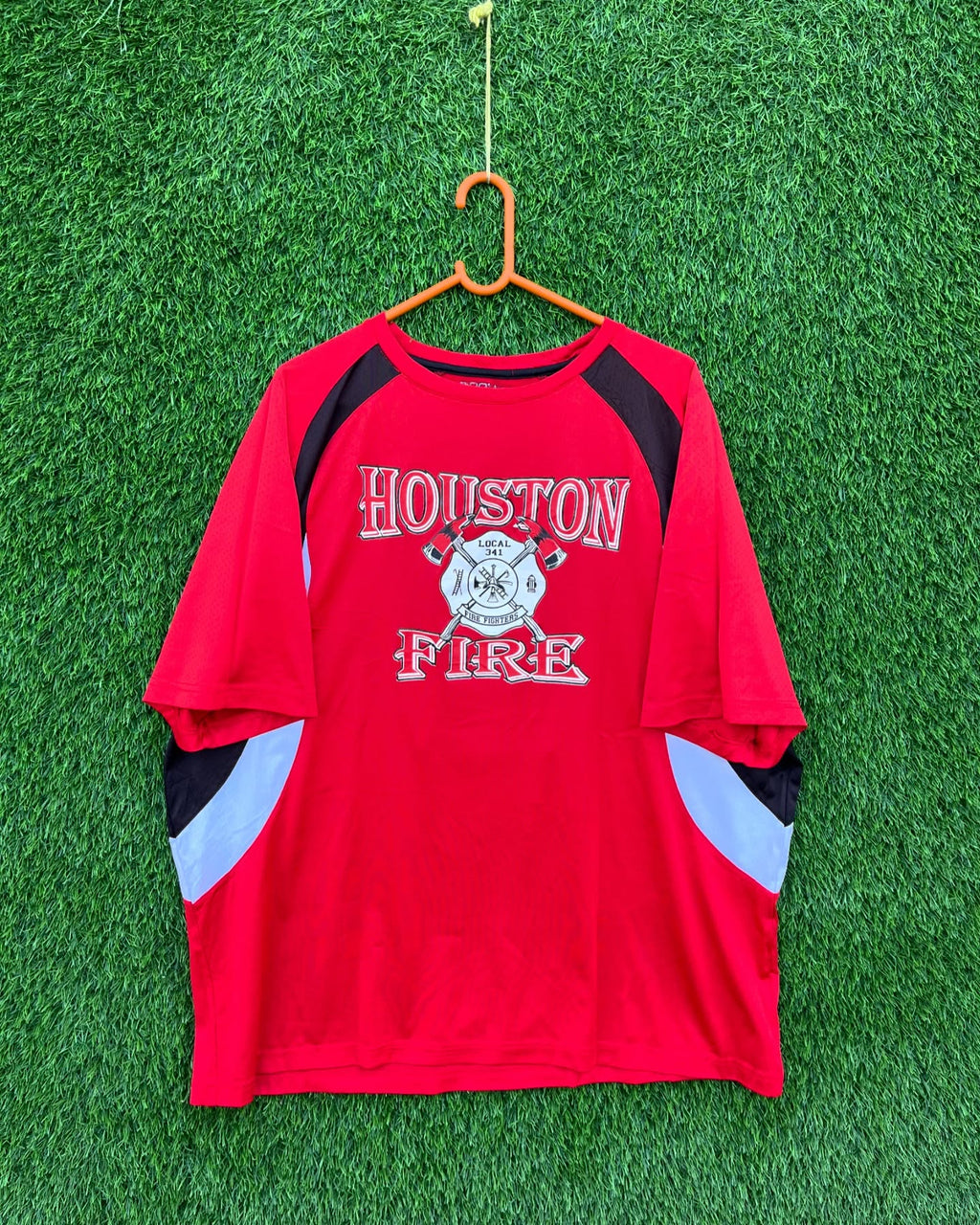 Houston Fire 2 (Oversized Half Sleeve T shirt or Jersey Unisex) - Thrift Wallet