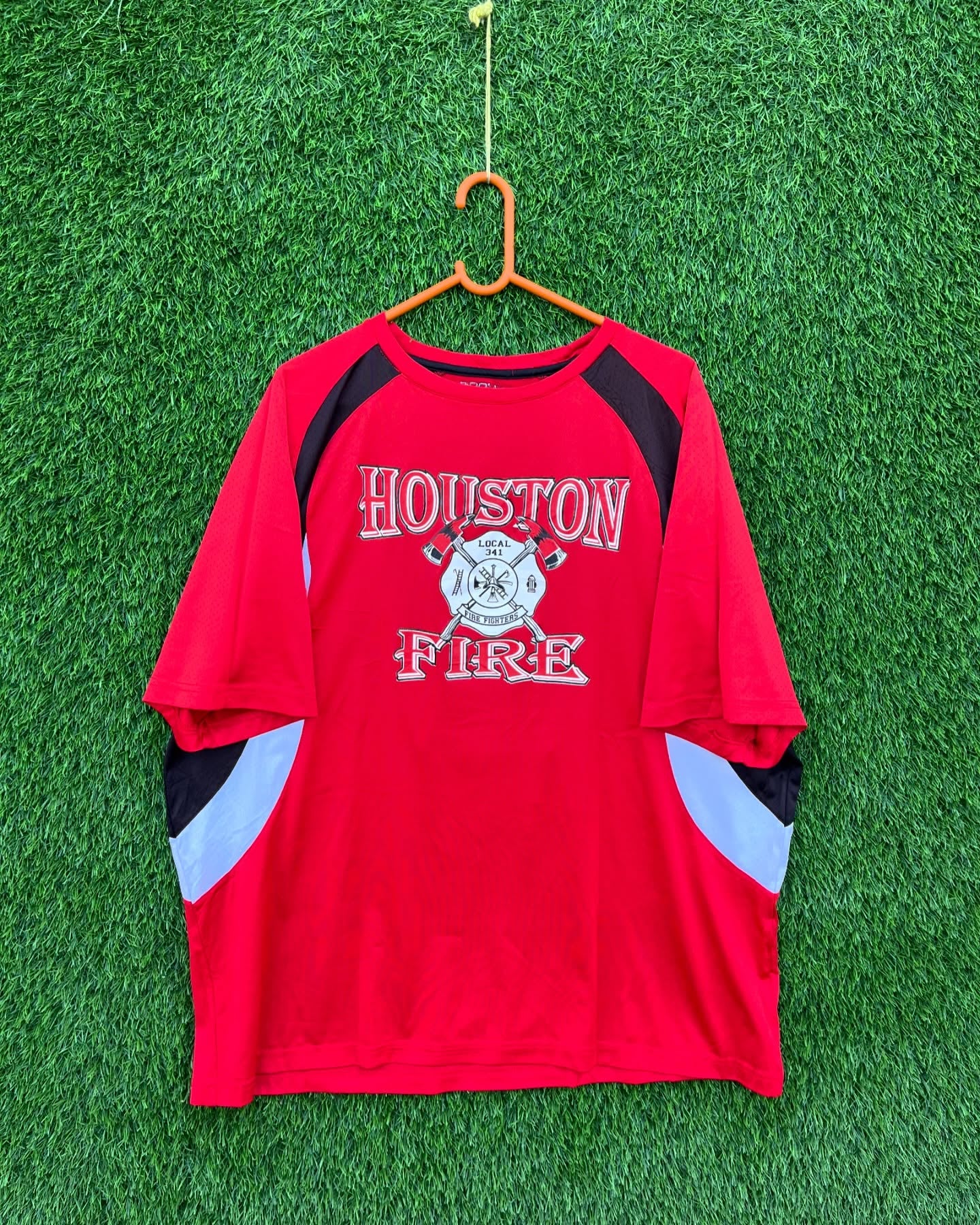 Houston Fire 2 (Oversized Half Sleeve T shirt or Jersey Unisex) - Thrift Wallet