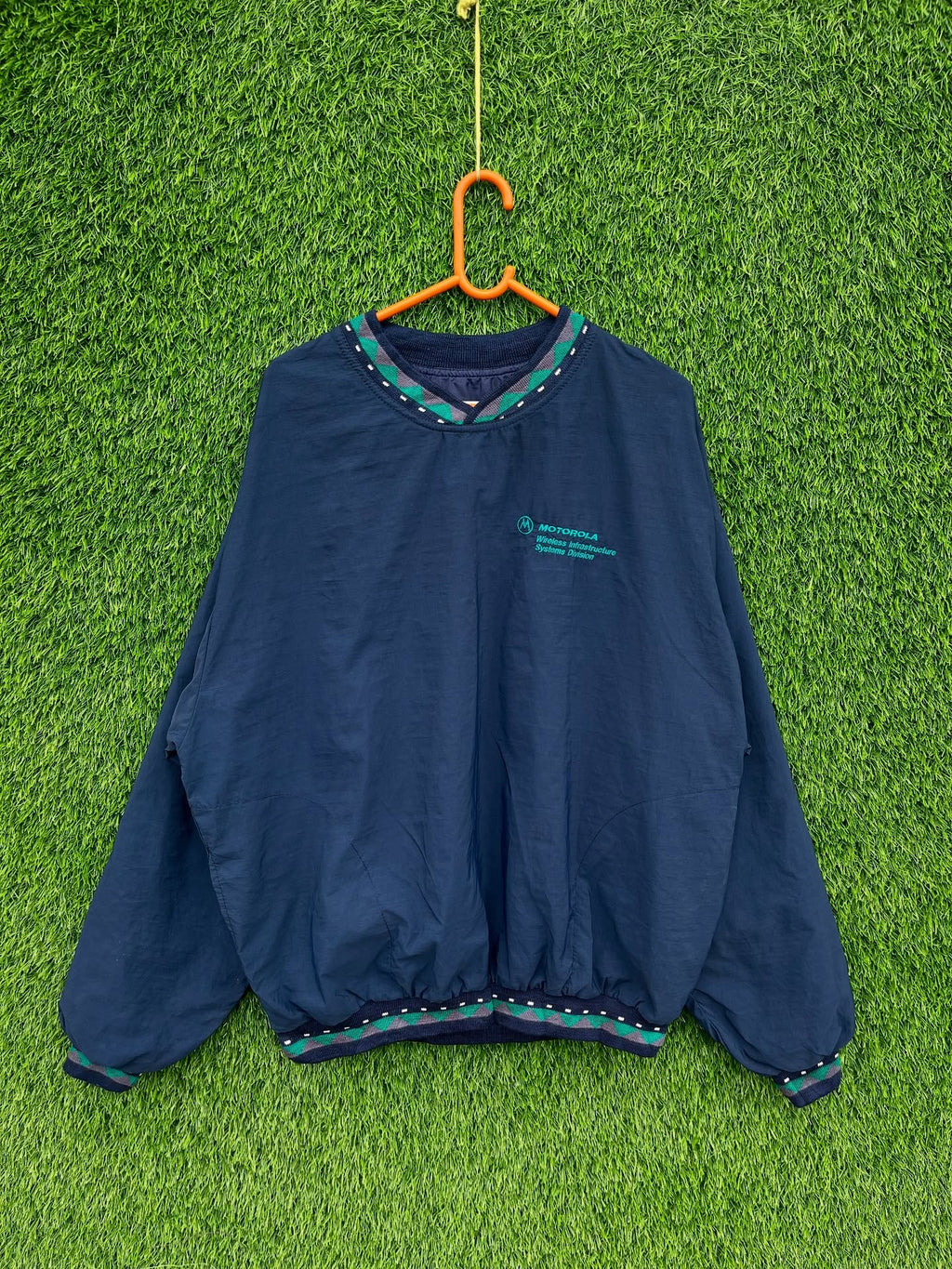 Motorola Windbreaker (Oversized Full Sleeve T shirt or Jersey Unisex) - Thrift Wallet