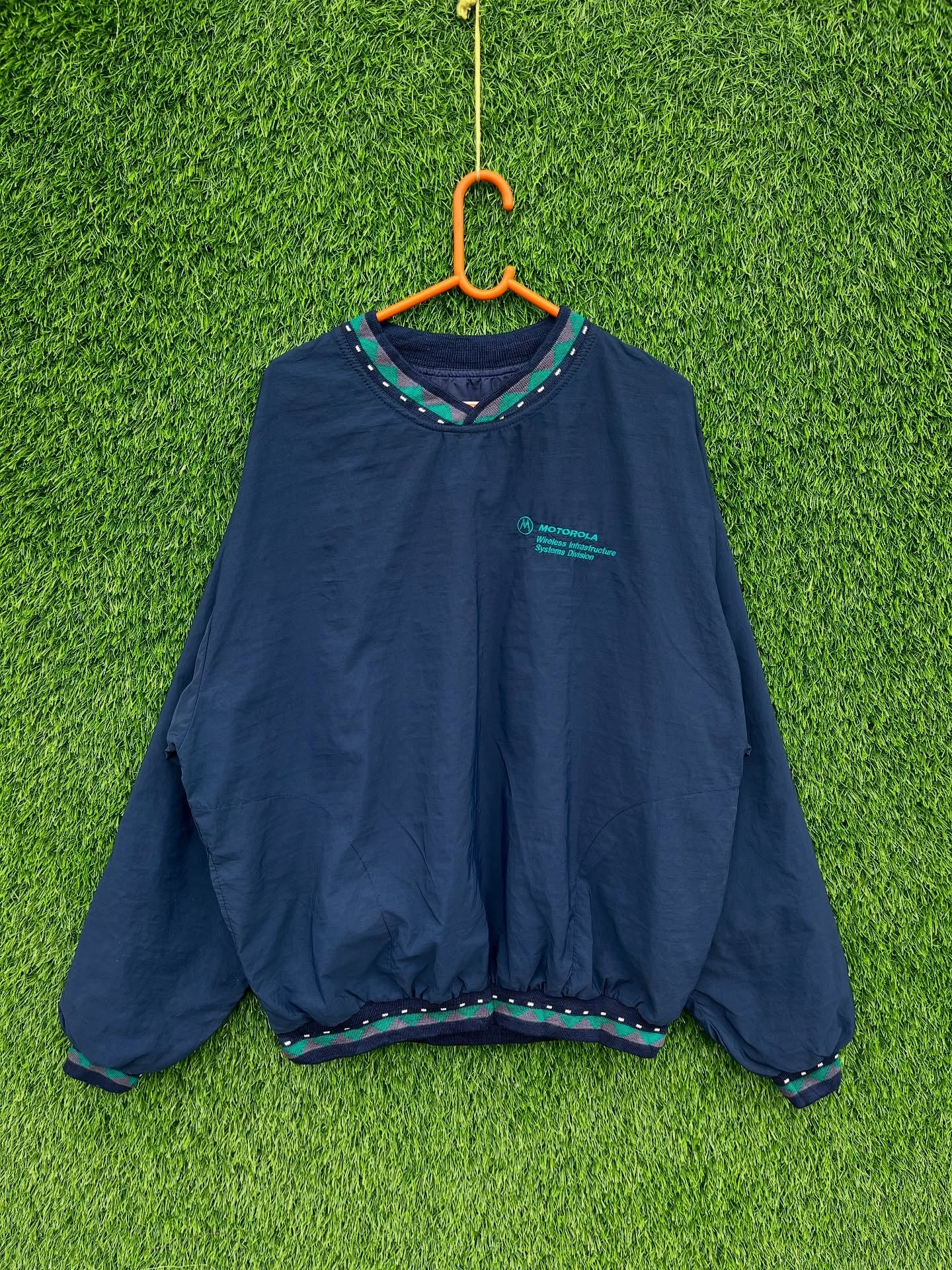 Motorola Windbreaker (Oversized Full Sleeve T shirt or Jersey Unisex) - Thrift Wallet
