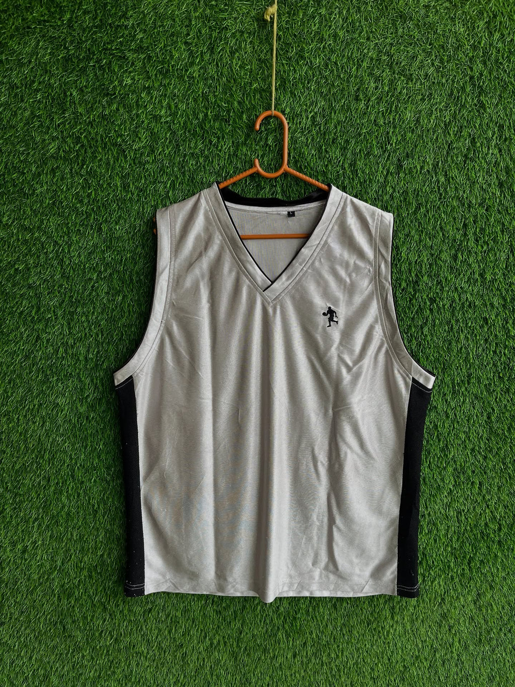 Basketball metallic grey (Oversized Sleeveless T shirt or Jersey Unisex) - Thrift Wallet