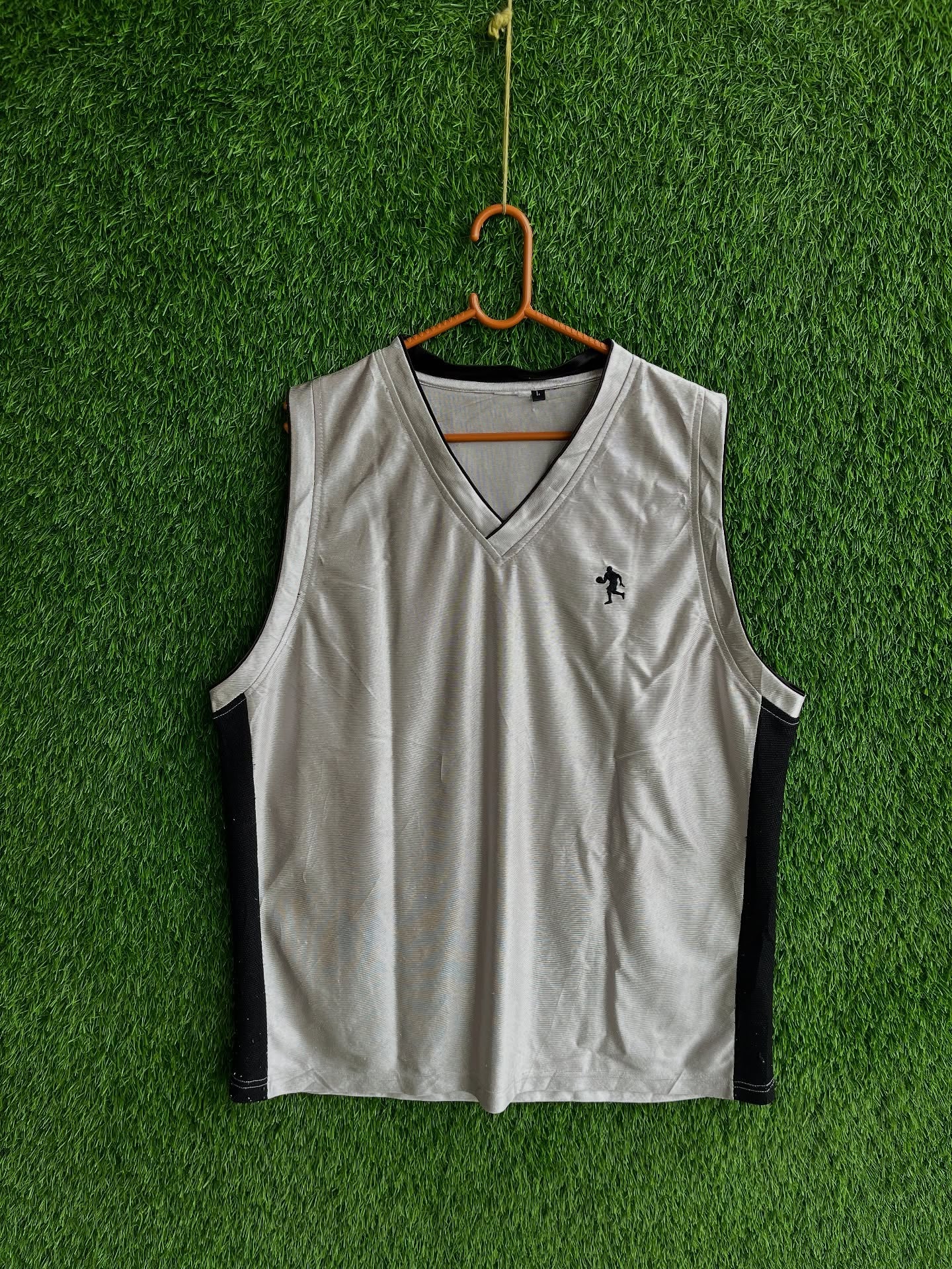 Basketball metallic grey (Oversized Sleeveless T shirt or Jersey Unisex) - Thrift Wallet