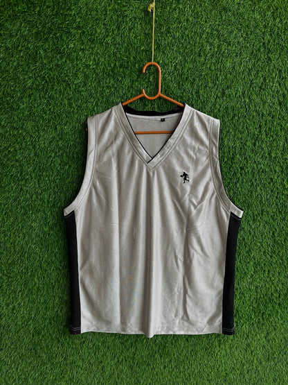 Basketball metallic grey (Oversized Sleeveless T shirt or Jersey Unisex)