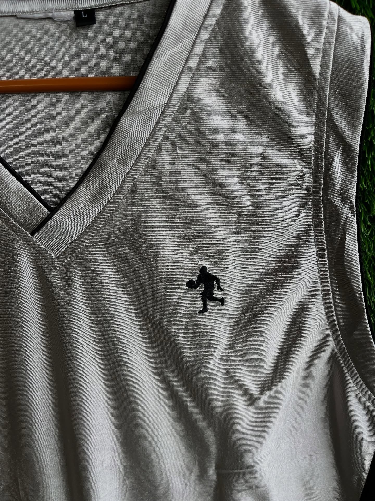 Basketball metallic grey (Oversized Sleeveless T shirt or Jersey Unisex)