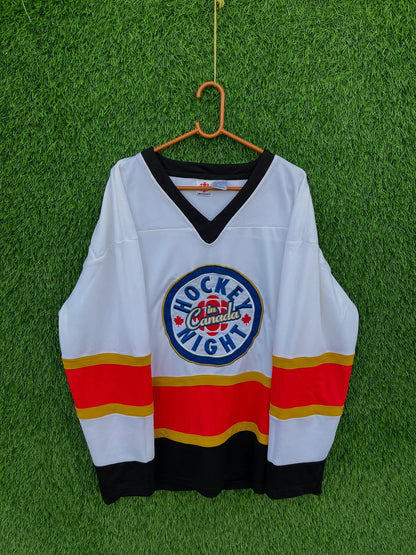 Ice hockey Jersey Hockey Night in Canada (Patchwork ) (Oversized Full Sleeve T shirt or Jersey Unisex)