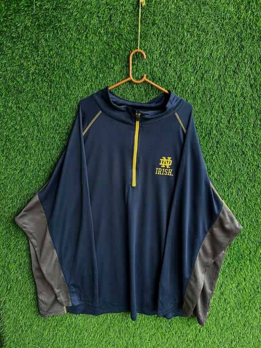 1/4th Zip Notre Dame Irish (Oversized Full Sleeve T shirt or Jersey Unisex)