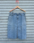 Gaps Jeans Knee length slit skirt - Thrift Wallet