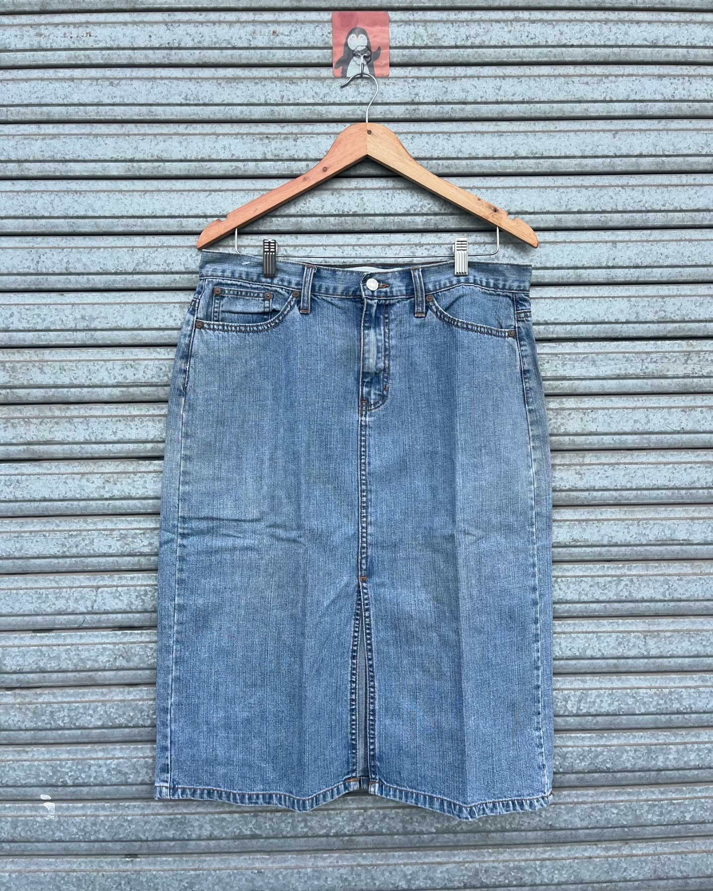 Gaps Jeans Knee length slit skirt - Thrift Wallet