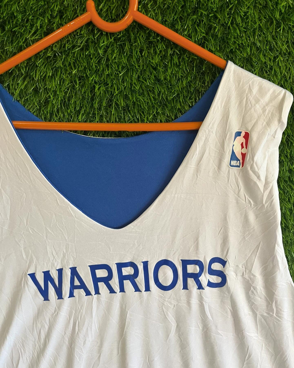 NBA Reversible Warriors (Oversized Sleeveless Basketball T Shirt or jersey unisex) - Thrift Wallet