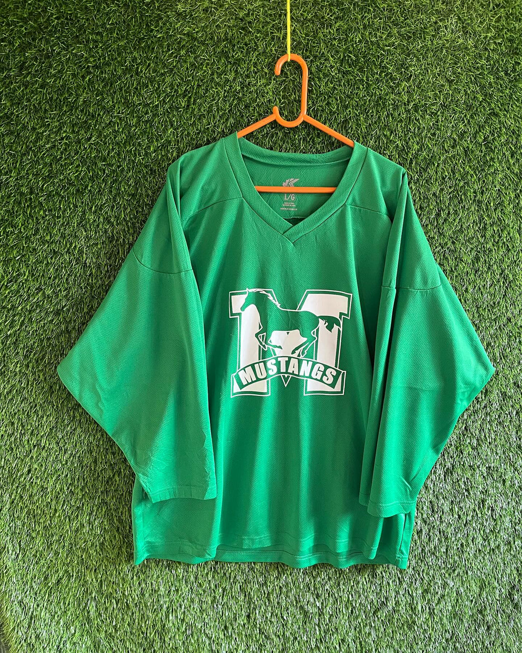 Ice Hockey Jersey  Mustang (Oversized Full  Sleeve Ice hockey T Shirt or jersey unisex) - Thrift Wallet