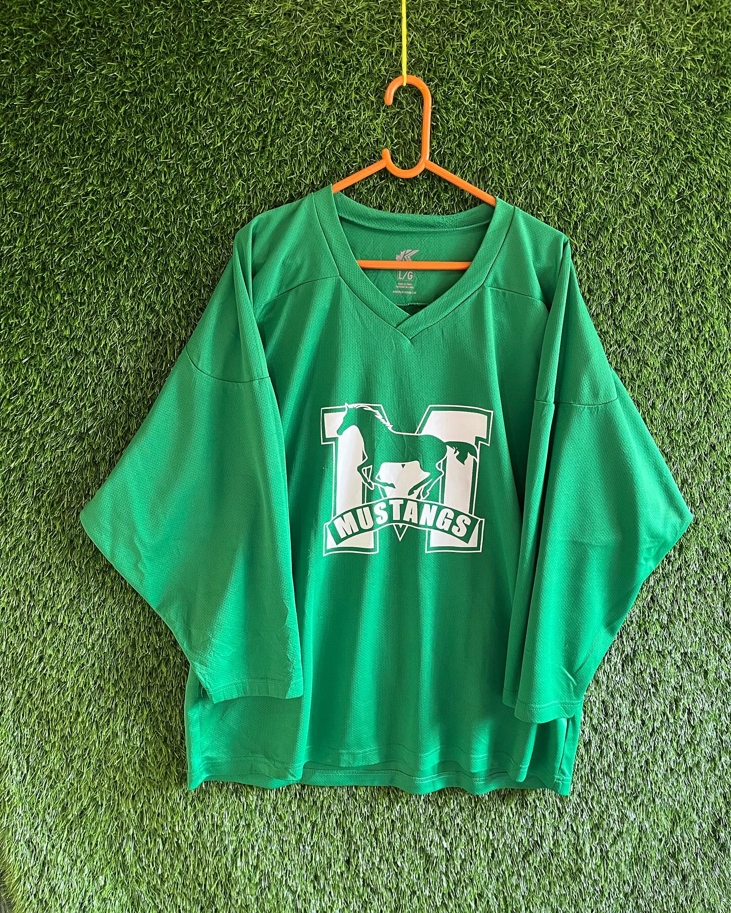 Ice Hockey Jersey  Mustang (Oversized Full  Sleeve Ice hockey T Shirt or jersey unisex) - Thrift Wallet
