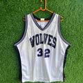 NBA Wolves 32  (Oversized Sleeveless Basketball T Shirt or jersey unisex) - Thrift Wallet