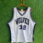 NBA Wolves 32  (Oversized Sleeveless Basketball T Shirt or jersey unisex) - Thrift Wallet