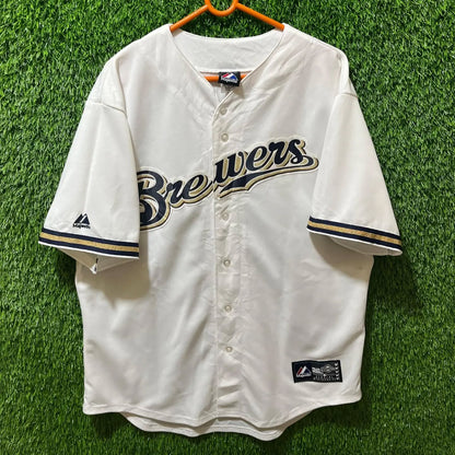 MLB Brewers Braun 8 (Oversized Half sleeve Shirt or jersey unisex)