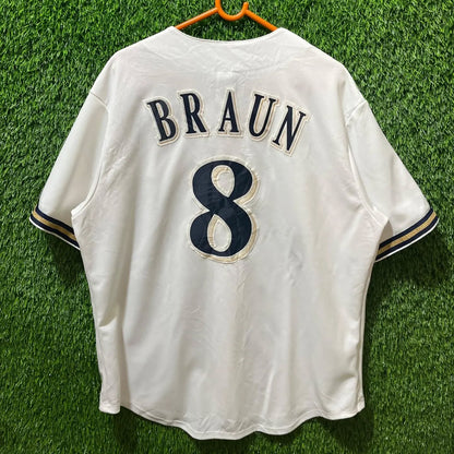 MLB Brewers Braun 8 (Oversized Half sleeve Shirt or jersey unisex)