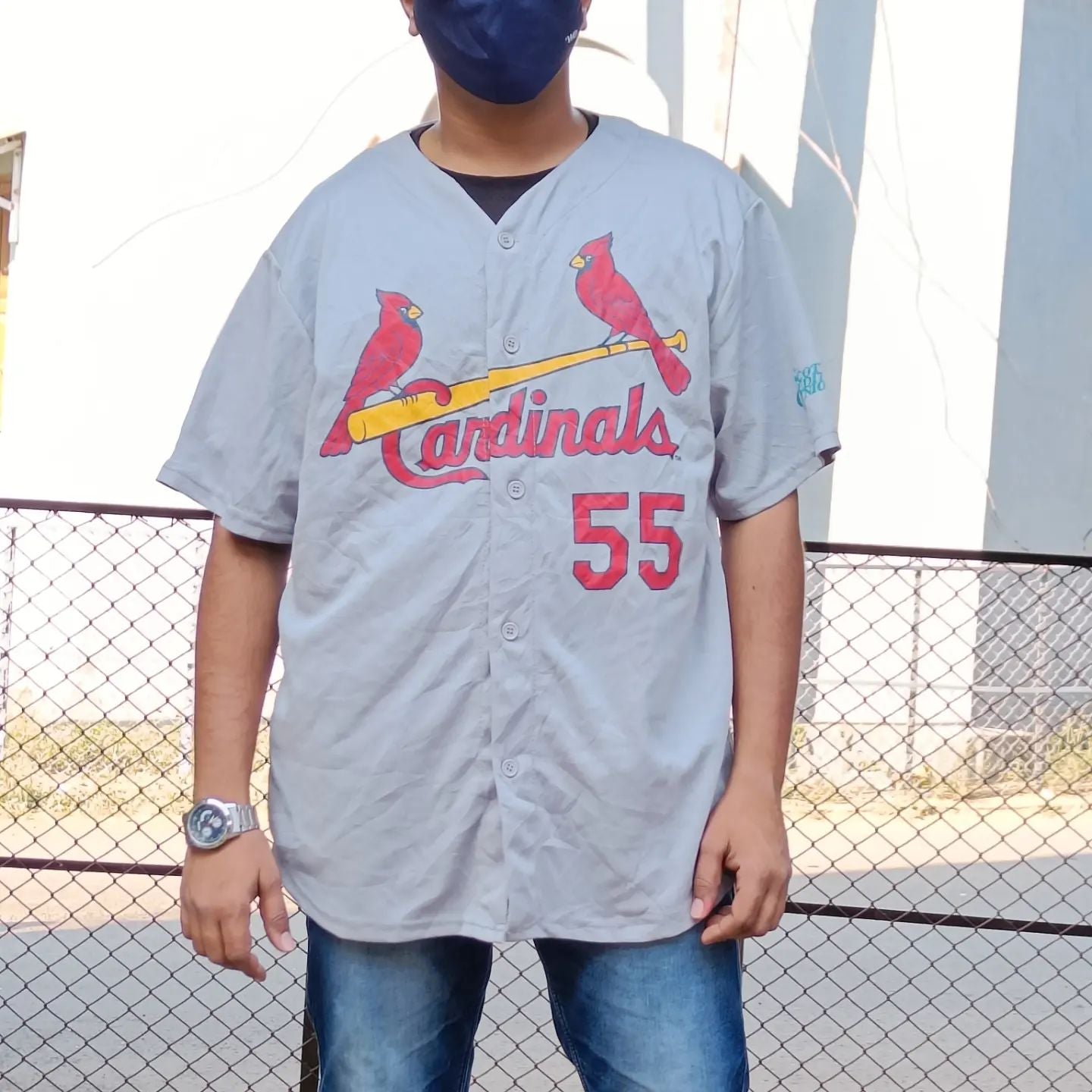 MLB Cardinal 55 (Oversized Half sleeve Shirt or jersey unisex) - Thrift Wallet