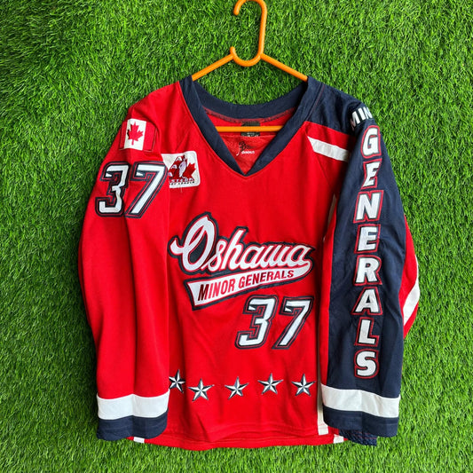 Ice Hockey Jersey Oshawa Minor Generals 37 (Oversized Full Sleeve Ice hockey T Shirt or jersey unisex)