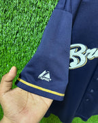 MLB Brewers Sheets 15 (Oversized Half sleeve Shirt or jersey unisex) - Thrift Wallet