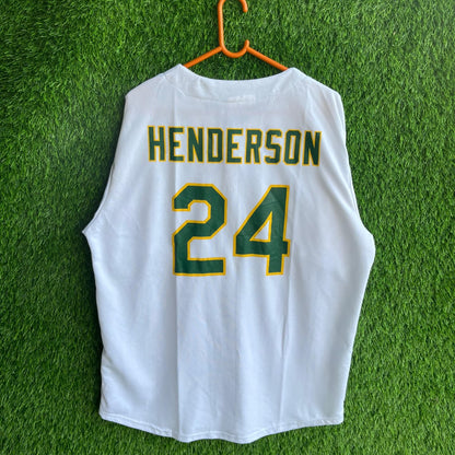 MLB Oakland Henderson 24 (Oversized Half sleeve Shirt or jersey unisex)