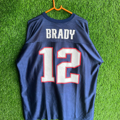 NFL Patriots Brady 12  (Oversized Half sleeve T Shirt or jersey unisex)