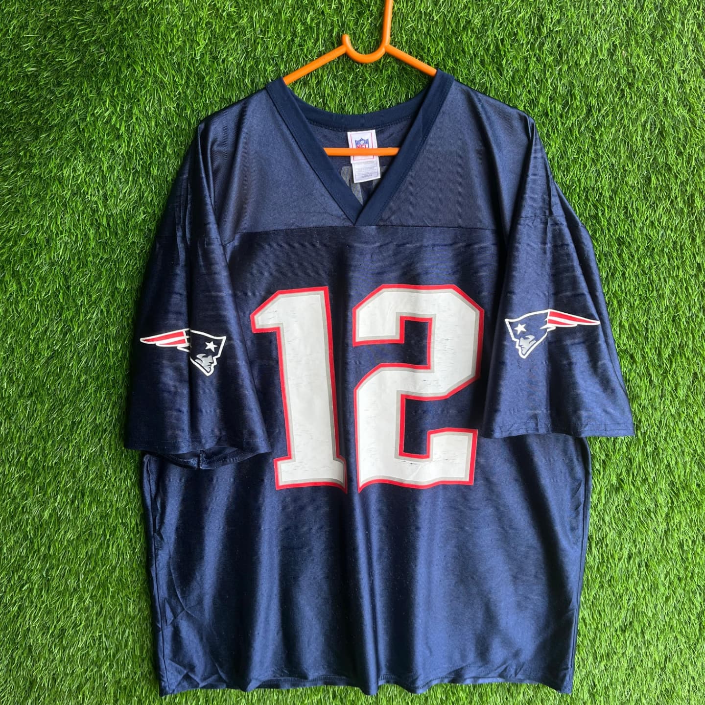 NFL Patriots Brady 12  (Oversized Half sleeve T Shirt or jersey unisex)