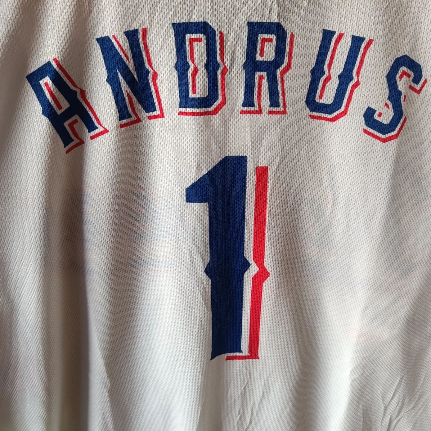 MLB Rangers Andrus 1 (Oversized Half sleeve Shirt or jersey unisex)